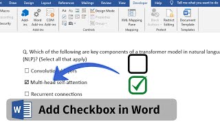 How to add Checkbox ✔ in MS Word [upl. by Tahpos35]