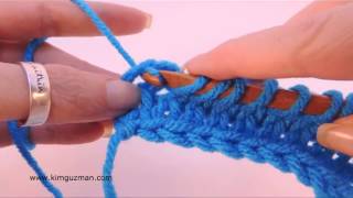 Tunisian Crochet Widening Rows Increasing Stitches [upl. by Ynad]