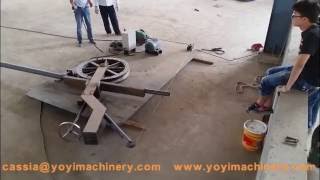 Light pole production lineSteel pole bending machine [upl. by Leinnad221]