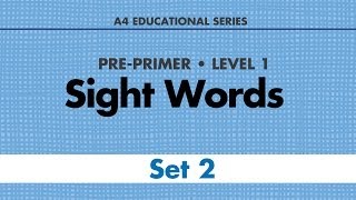 Sight Words  PrePrimer set 2 [upl. by Elletsirhc284]