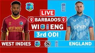 England vs West Indies 3rd ODI Live Scores  ENG vs WI 3rd ODI Live Scores amp Commentary [upl. by Loux]