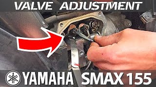 WRENCH 2016 Yamaha SMAX 155 Valve Adjustment on the road [upl. by Violet]