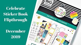 The Happy Planner CELEBRATE Sticker Book Flipthrough December 2019 [upl. by Nicole]