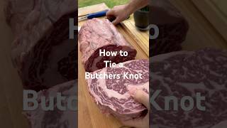 Perfect Butcher Knot for Reverse Sear Steak  BBQ Butcher NZ shorts [upl. by Berghoff]