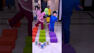 Box Jumping Challenge So Exciting Save It For LaterFunnyFamily PartyGames [upl. by Bob]