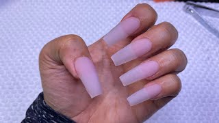 How to do acrylic nails for beginners [upl. by Trilly]