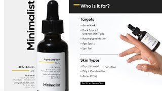 Is it worth buying minimalist Alpha Arbutin  How to use minimalist Alpha Arbutin serum [upl. by Just]