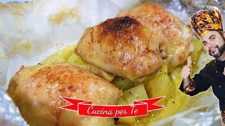 Pollo e patate al cartoccio  Ricette Veloci [upl. by Wesla567]