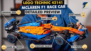 LEGO Technic 42141 McLaren F1 race car detailed preview [upl. by Alenairam]