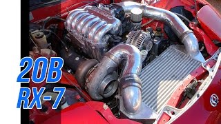 Rotary 20B turbo RX7  Dyno amp track [upl. by Tyra]