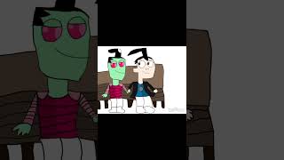 ZADR Speed art Zim x Dib shorts invaderzim edit [upl. by Idissac]