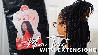 mini twist extensions tutorial  contentbydom [upl. by Zorine]