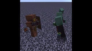 Zombie Evoker vs hostile steve 【minecraft mob battle】 [upl. by Atinrehs]