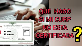 CURP CERTIFICADA ANTE RENAPO COMO HACERLE ❓❓❓❓ [upl. by Mignon535]