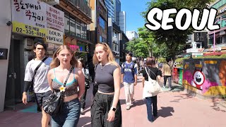 Hongdae Street Walking tour Seoul City Korea 4k City Tour [upl. by Tdnaltroc]