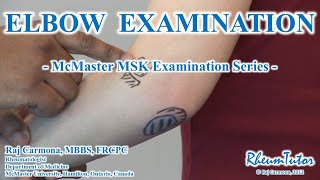 ELBOW EXAMINATION  McMASTER UNIVERSITY [upl. by Belak]