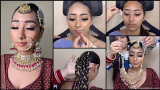 BRIDAL MAKEUP amp HAIRSTYLE TUTORIAL [upl. by Esidnak]