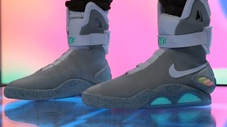 2016 NIKE MAG SELFLACING BACK TO THE FUTURE SHOES DETAILED LOOK [upl. by Colston]