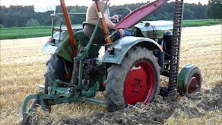 Fendt Dieselross F15 BJ1955 beim Pflügen [upl. by Ayian372]