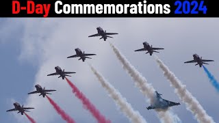 DDay Commemorations 2024 Red Arrows and 6 Gun Salute HMS St Albans Southsea Portsmouth UK [upl. by Sibie]