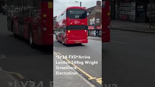 LY24 FXDArriva London 24Reg Wright StreetDeck Electroliner busspotting londonbus wrightbus [upl. by Ahtelra]