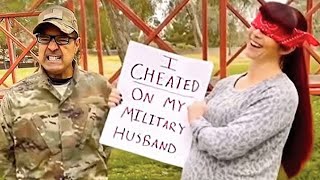 soldier comes home to find cheating wife emotional [upl. by Atteynad]