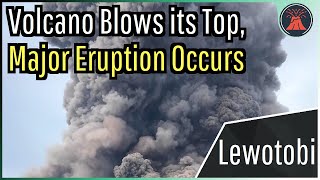 Lewotobi Volcano Eruption Update Volcano Blows its Top Major Eruption [upl. by Tevis864]