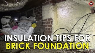 How To Insulate Brick Foundation Walls  How To Attach Vapor Barrier To Brick Foundation [upl. by Laen]