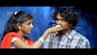 Yogesh Emotional on Supreethas Midnight Birthday Celebration  Ambari Kannada Movie Best Scene [upl. by Nivlac]