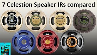 Celestion Speaker IR Comparison  V30 H Creamback Greenback Blue Ruby Copperback and Hempback [upl. by Sabir322]