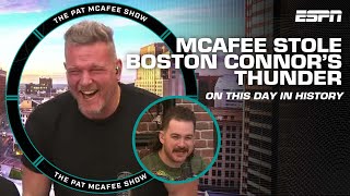 Pat McAfee steals Boston Connors thunder 🤣  The Pat McAfee Show [upl. by Zelazny]