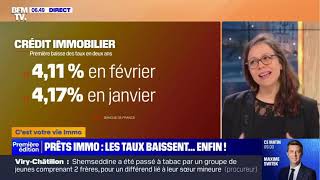 BFMTV  C’est votre vie immo  Prêts immo  les taux baissent… enfin [upl. by Enohsal27]