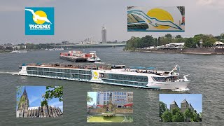 Auslaufen Flusskreuzfahrtschiff MS ALISA von Phoenix Reisen aus Köln [upl. by Carrew]