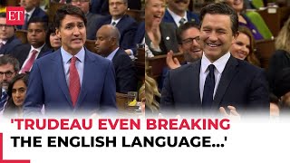 Trudeau even breaking the English language… Poliverre roasts Canadian PM over brokenist speech [upl. by Adnorrahs]