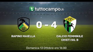 RAPINO MAIELLA ⚽️ CHIETI FEMMINILE sq B [upl. by Laing]