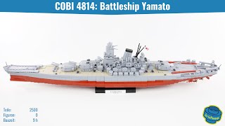 COBI 4814 Battleship Yamato  Speed Build Review [upl. by Akiemaj]