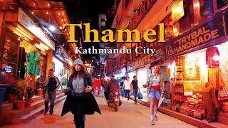 Friday Nightlife in Thamel Kathmandu City  Most Touristic Place Kathmandu City  Travel Nepal 4K [upl. by Ogeid]