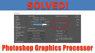 Photoshop Graphics Processor Not Detected  Photoshop GPU Not Detected [upl. by Hsitirb]