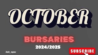 Bursaries for South Africans that are closing in October South African bursaries [upl. by Nosral589]