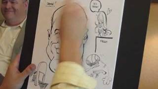 Caricature Artist Nick Polydoros  Drawing in Houston TX 13 [upl. by Goeselt]