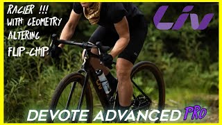 Liv Devote advanced pro 2024 gravel bike uses flipchip to adjust geometry [upl. by Akinar221]