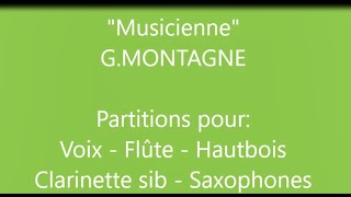 Musicienne  Gilbert Montagné  Partitions Pop Part Solo [upl. by Menon]