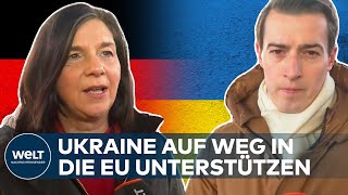 UKRAINEKRIEG Fokus EUBeitritt  Wie GöringEckardt Kiew helfen will  WELT Thema [upl. by Kcirevam978]