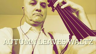 Autumn Leaves waltz Bass Line Play Along Backing Track [upl. by Ttesil164]