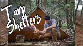 10 Survival Shelter Setups in Under 10 Minutes Oilcloth Tarp Lean To Plow Point A Frame [upl. by Petty]