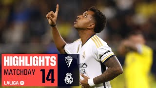 CÁDIZ CF  REAL MADRID 03  RESUMEN  Rodrygo vuelve a brillar en el triunfo del Real Madrid [upl. by Gilemette534]