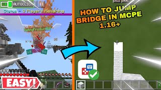 How to jump bridge amp Auto Clicker in MCPE 116 Keymapper [upl. by Vacla721]