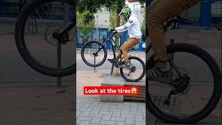 Look at the tires😨mtb shorts mountainbike [upl. by Naltiak]