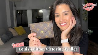 Review Louis Vuitton Victorine Wallet  What It Looks Like  What Fits Inside  Comparisons [upl. by Eikcin989]