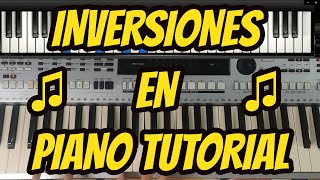 como hacer INVERSIONES de ACORDES en PIANO tutorial♪♫ [upl. by Drapehs]